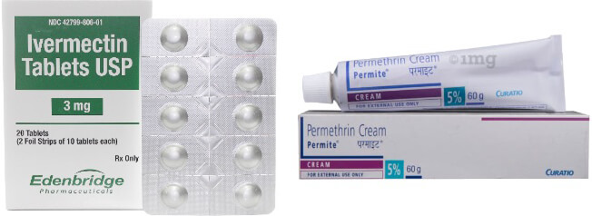 Package of tablets next to a tube of cream